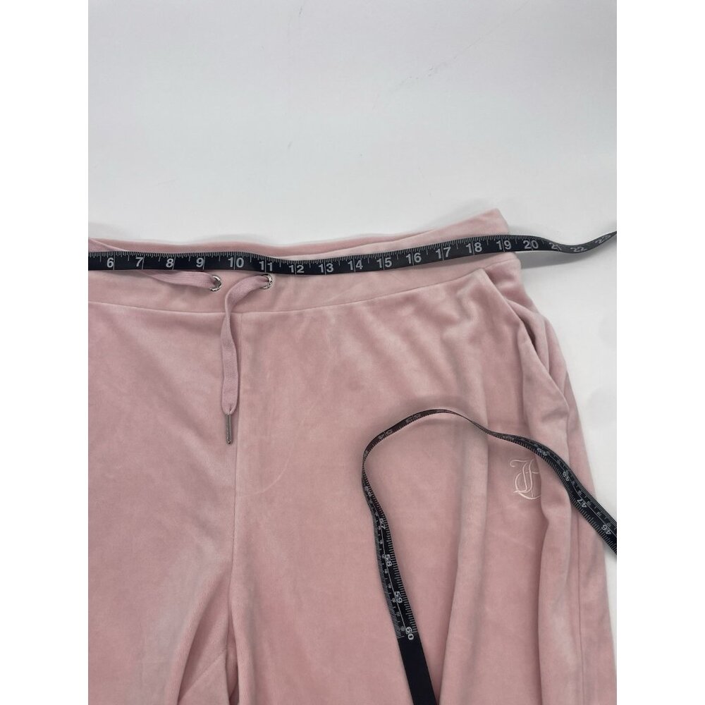 Juicy‎ Couture Pink Velour Pull-On Joggers Sweatpants Women's Sz XL Pants - Picture 7 of 7